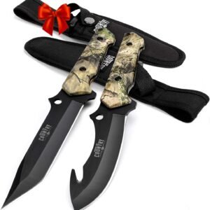 MOSSY OAK Fixed Blade Hunting Knife Set - 2 Piece